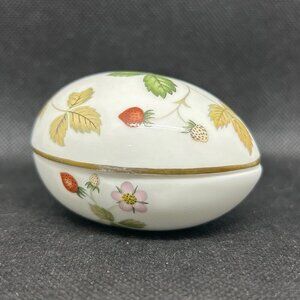 Wedgwood Wild Strawberry egg shaped trinket dish